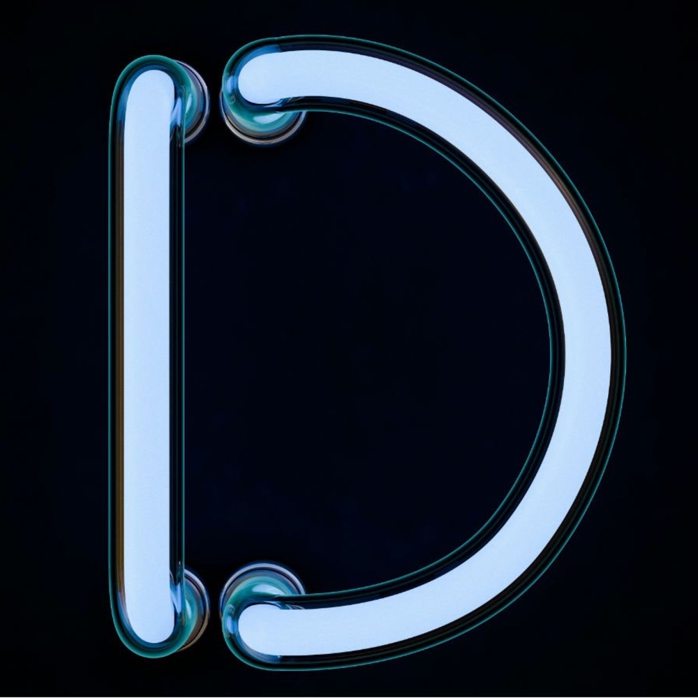 Neon Letter D Light